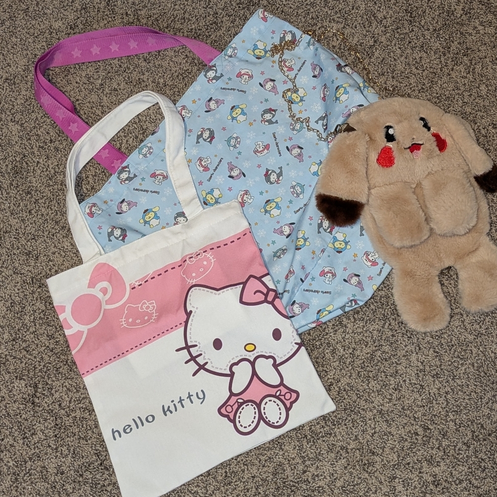 Hello Kitty And Friends & Fakemon Plushie Bag Bundle